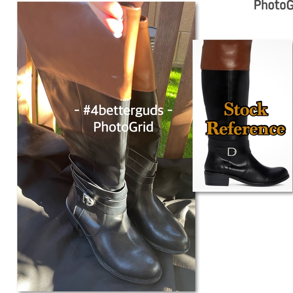 NEW St. Johns Bay “Douglas” Stacked Block Heel Memory Foam Lined Riding Boot 7